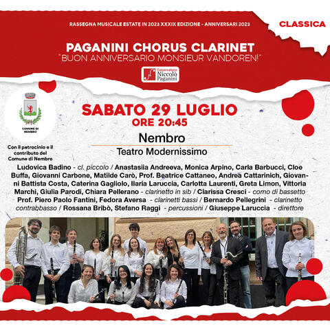 Paganini Chorus Clarinet Buon Anniversario Monsieur Vandoren